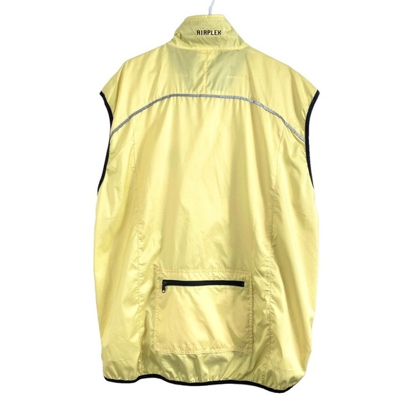 BROOKS Zip Up Lightweight Biker Vest in Yellow Size XL - Picture 9 of 9